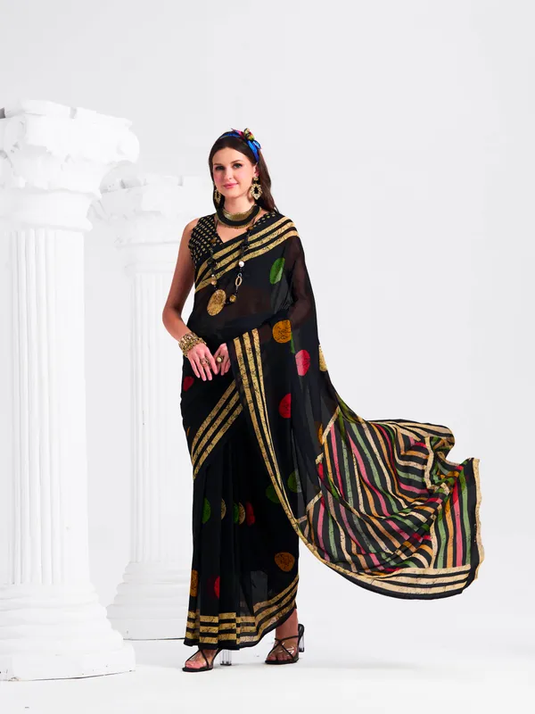 Women's_Stylish_Printed_Georgette_Saree_with_Matching_Unstitched_Blouse_Piece