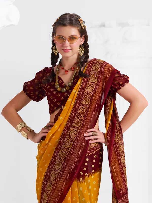 Women's_Stylish_Printed_Georgette_Saree_with_Matching_Unstitched_Blouse_Piece