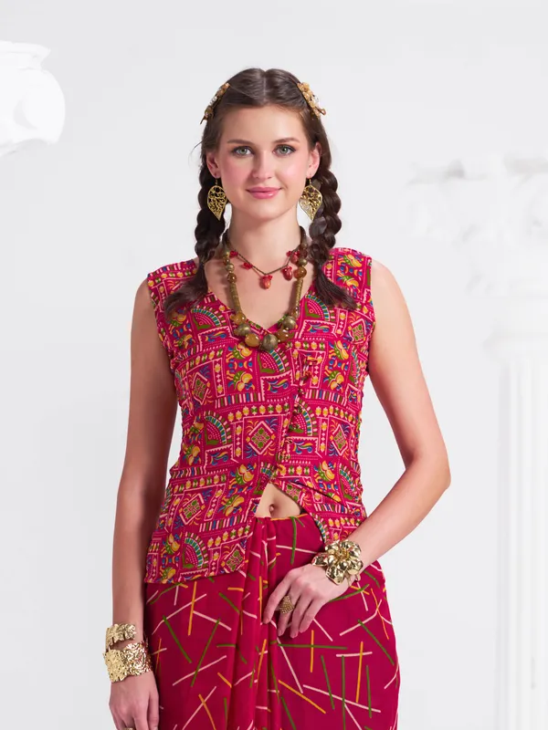 Women's_Stylish_Printed_Georgette_Saree_with_Matching_Unstitched_Blouse_Piece
