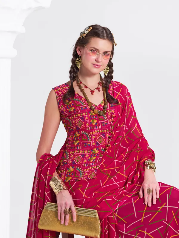 Women's_Stylish_Printed_Georgette_Saree_with_Matching_Unstitched_Blouse_Piece