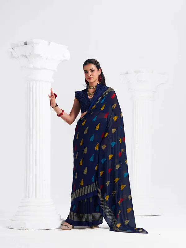 Women's_Stylish_Printed_Georgette_Saree_with_Matching_Unstitched_Blouse_Piece