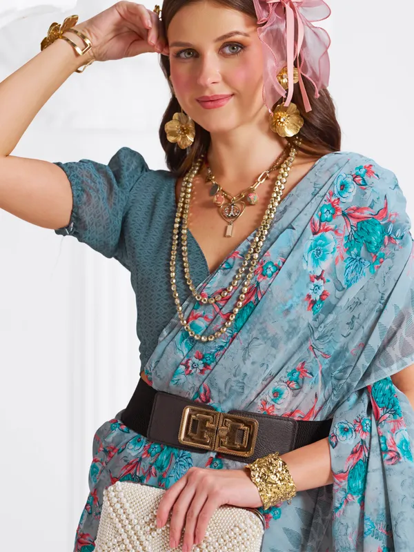 Women's_Stylish_Printed_Georgette_Saree_with_Matching_Unstitched_Blouse_Piece