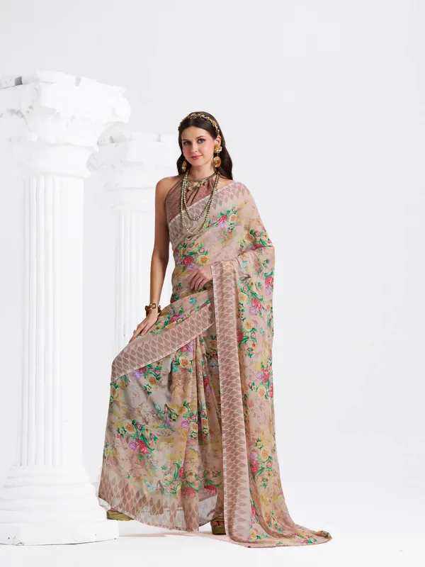 Women's_Stylish_Printed_Georgette_Saree_with_Matching_Unstitched_Blouse_Piece