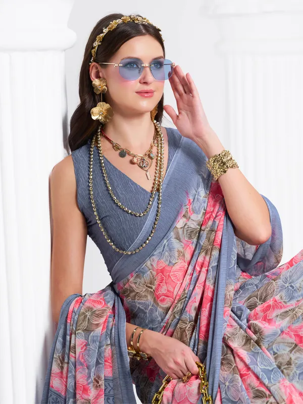 Women's_Stylish_Printed_Georgette_Saree_with_Matching_Unstitched_Blouse_Piece