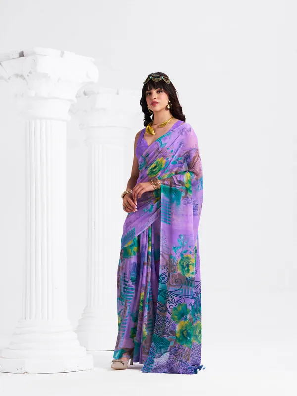 Women's_Stylish_Printed_Georgette_Saree_with_Matching_Unstitched_Blouse_Piece