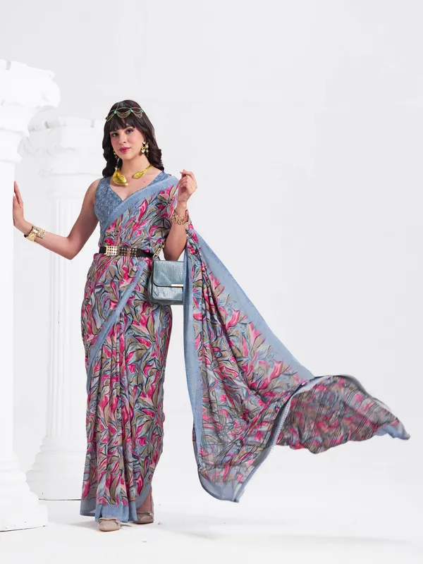 Women's_Stylish_Printed_Georgette_Saree_with_Matching_Unstitched_Blouse_Piece
