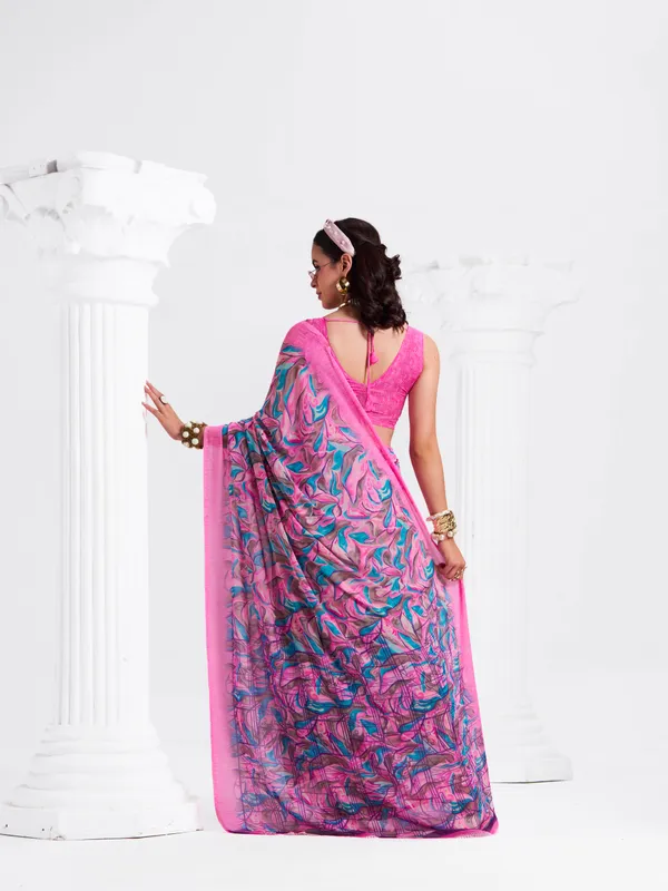 Women's_Stylish_Printed_Georgette_Saree_with_Matching_Unstitched_Blouse_Piece