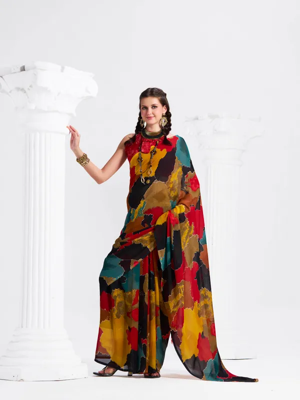 Women's_Stylish_Printed_Georgette_Saree_with_Matching_Unstitched_Blouse_Piece