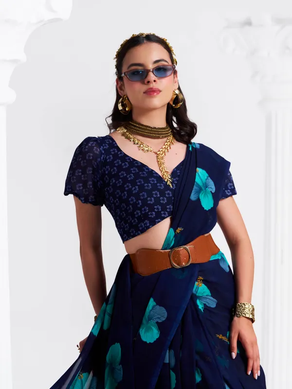 Women's_Stylish_Printed_Georgette_Saree_with_Matching_Unstitched_Blouse_Piece