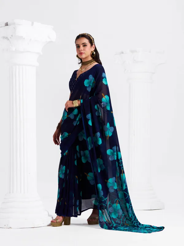 Women's_Stylish_Printed_Georgette_Saree_with_Matching_Unstitched_Blouse_Piece