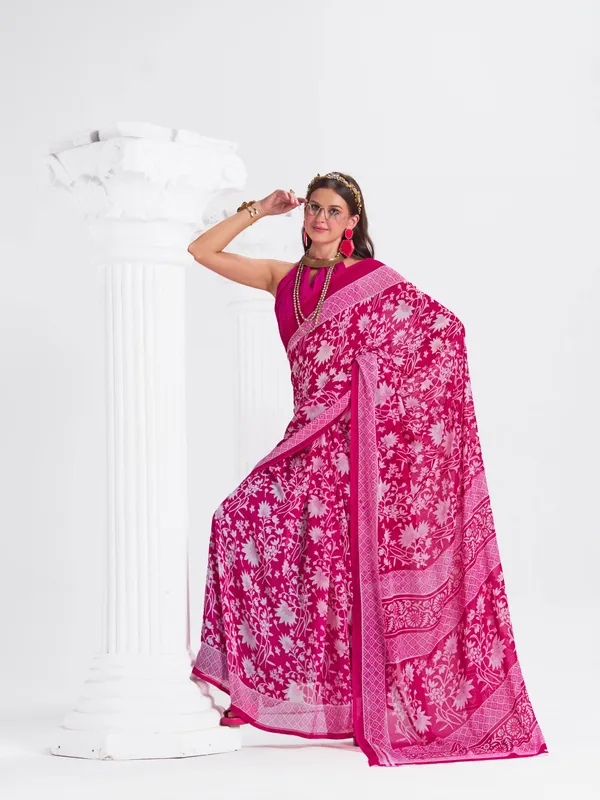 Women's_Stylish_Printed_Georgette_Saree_with_Matching_Unstitched_Blouse_Piece