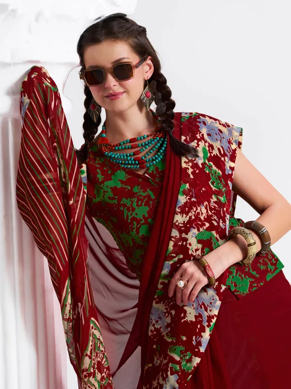 Women's_Stylish_Printed_Georgette_Saree_with_Matching_Unstitched_Blouse_Piece