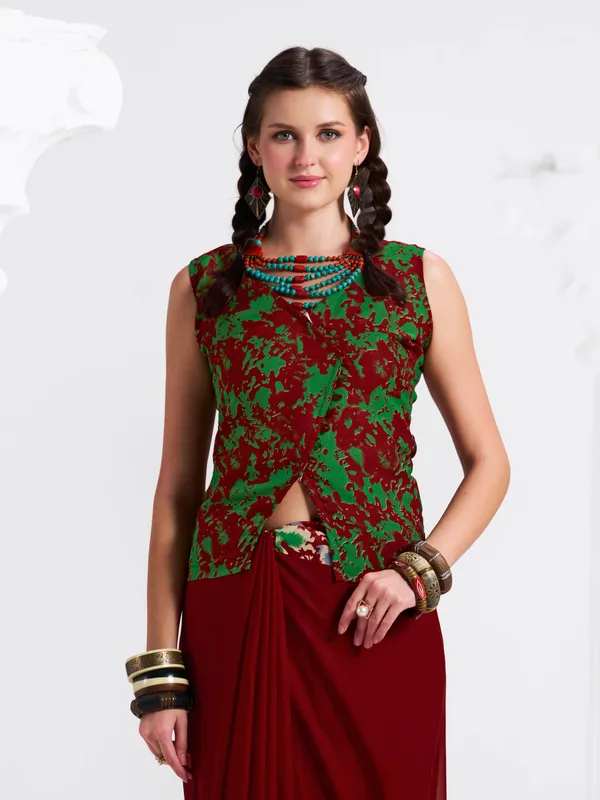 Women's_Stylish_Printed_Georgette_Saree_with_Matching_Unstitched_Blouse_Piece