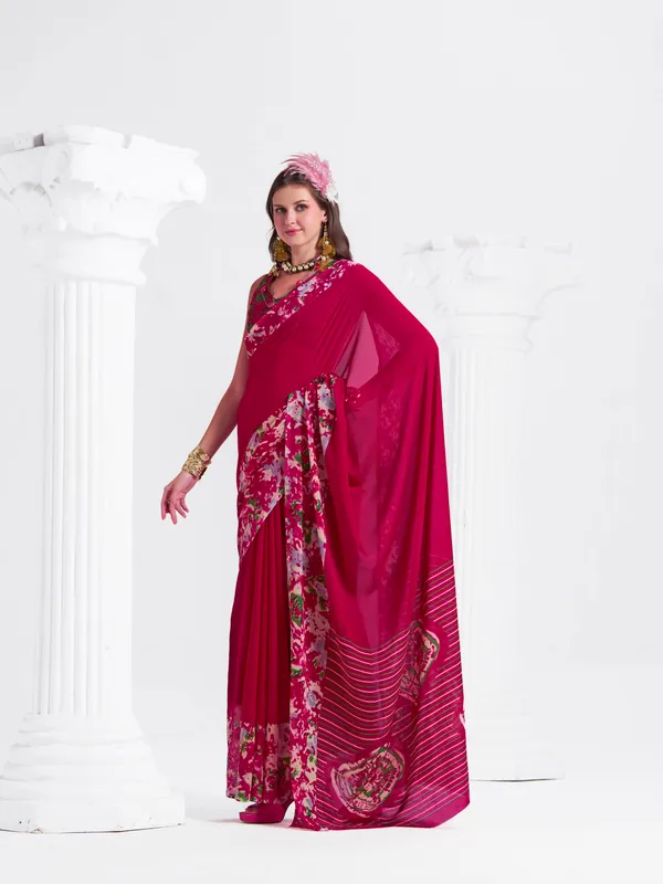 Women's_Stylish_Printed_Georgette_Saree_with_Matching_Unstitched_Blouse_Piece