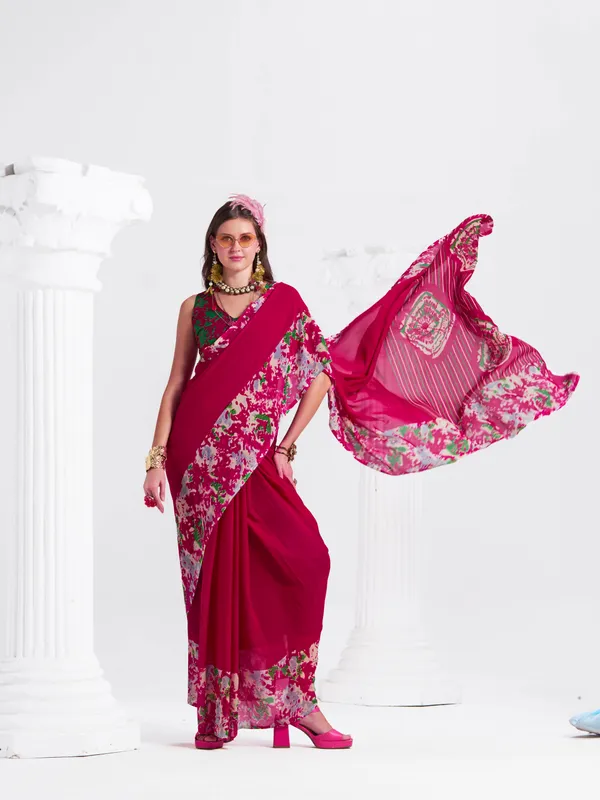 Women's_Stylish_Printed_Georgette_Saree_with_Matching_Unstitched_Blouse_Piece