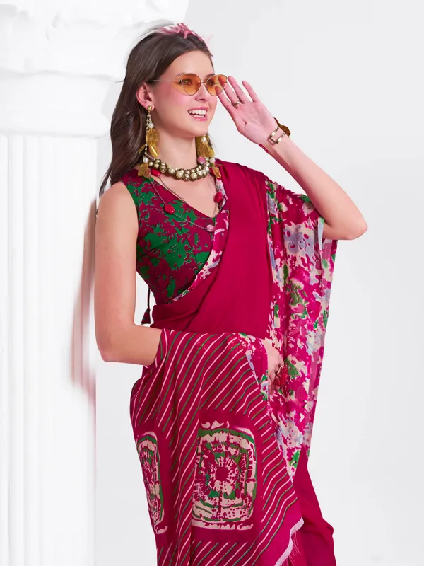 Women's_Stylish_Printed_Georgette_Saree_with_Matching_Unstitched_Blouse_Piece