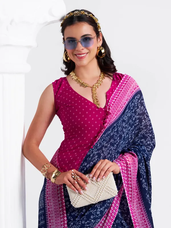 Women's_Stylish_Printed_Georgette_Saree_with_Matching_Unstitched_Blouse_Piece