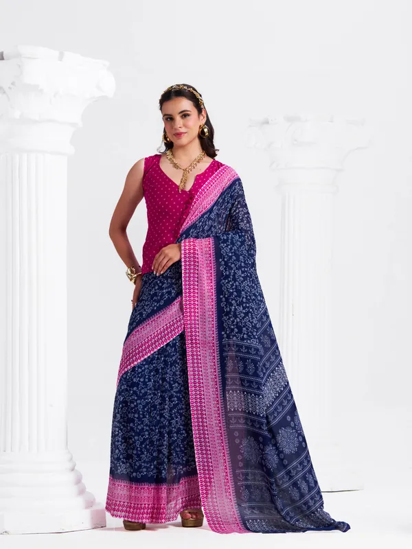 Women's_Stylish_Printed_Georgette_Saree_with_Matching_Unstitched_Blouse_Piece