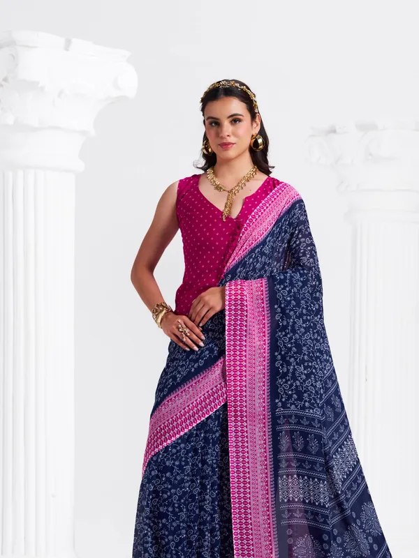 Women's_Stylish_Printed_Georgette_Saree_with_Matching_Unstitched_Blouse_Piece