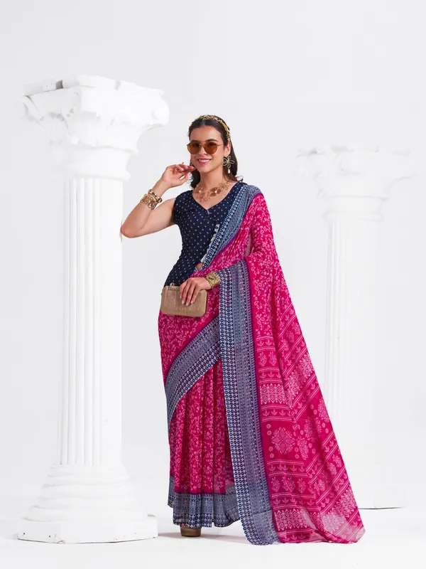 Women's_Stylish_Printed_Georgette_Saree_with_Matching_Unstitched_Blouse_Piece