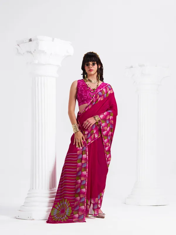 Women's_Stylish_Printed_Georgette_Saree_with_Matching_Unstitched_Blouse_Piece