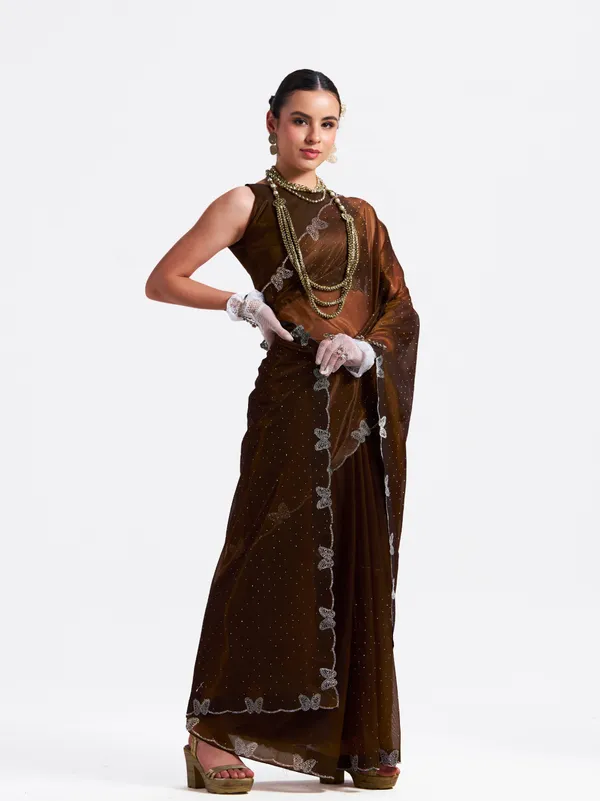 Women's_Stylish_Beautiful_Soft_Net_Diamond_Lace_Border_Saree_With_Unstitched_Blouse