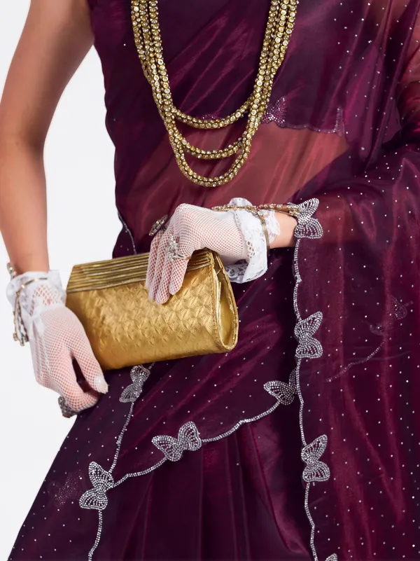Women's_Stylish_Beautiful_Soft_Net_Diamond_Lace_Border_Saree_With_Unstitched_Blouse