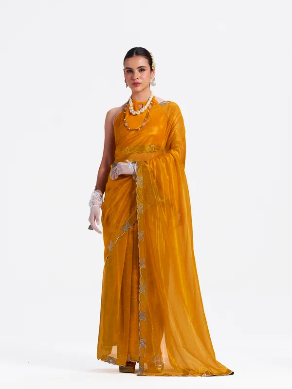Women's_Stylish_Beautiful_Soft_Net_Diamond_Lace_Border_Saree_With_Unstitched_Blouse