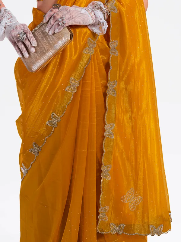 Women's_Stylish_Beautiful_Soft_Net_Diamond_Lace_Border_Saree_With_Unstitched_Blouse