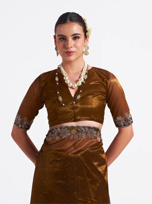 Women's_Stylish_Beautiful_Soft_Net_Diamond_Lace_Border_Saree_With_Unstitched_Blouse