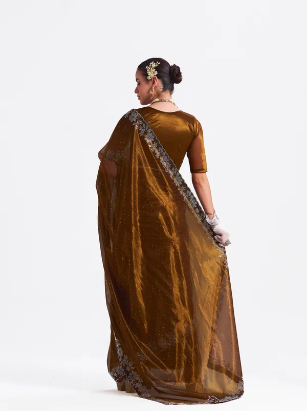 Women's_Stylish_Beautiful_Soft_Net_Diamond_Lace_Border_Saree_With_Unstitched_Blouse