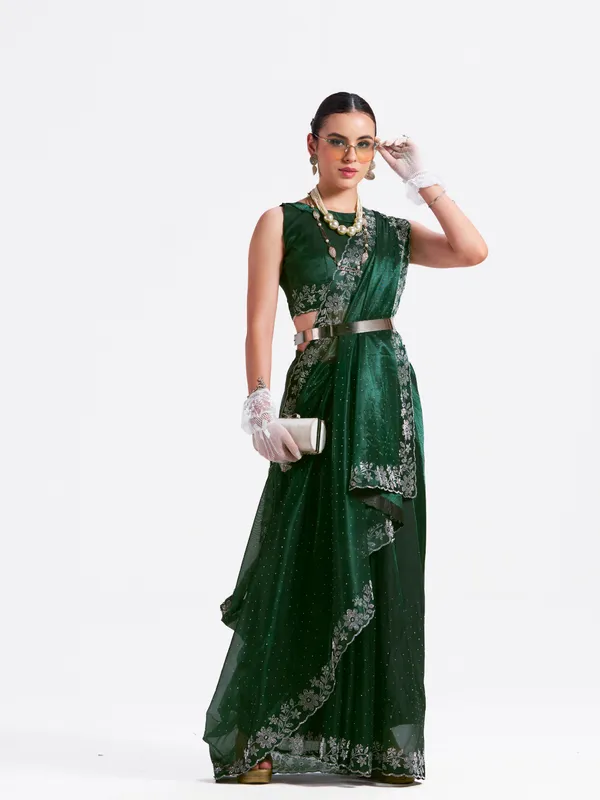 Women's_Stylish_Beautiful_Soft_Net_Diamond_Lace_Border_Saree_With_Unstitched_Blouse