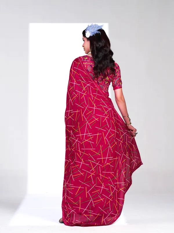 Women's_Stylish_Printed_Georgette_Lace_Border_Saree_With_Unstitched_Blouse_Piece
