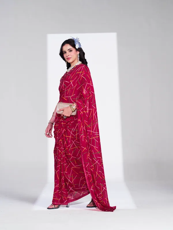 Women's_Stylish_Printed_Georgette_Lace_Border_Saree_With_Unstitched_Blouse_Piece
