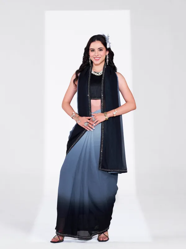 Women's_Stylish_Plain_Georgette_Lace_Border_Saree_With_Unstitched_Blouse_Piece