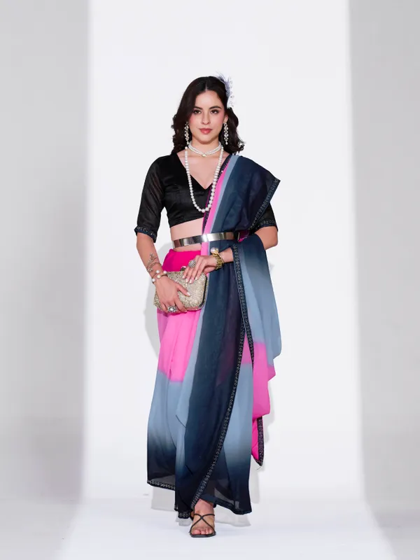 Women's_Stylish_Plain_Georgette_Lace_Border_Saree_With_Unstitched_Blouse_Piece
