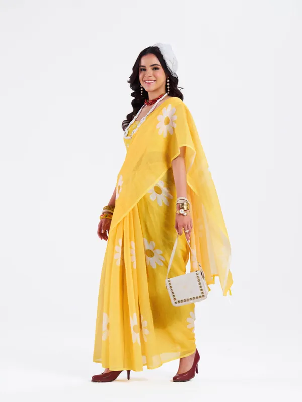 Digital_Print_Cotton_Linen_Saree_With_Unstitched_Blouse_Piece