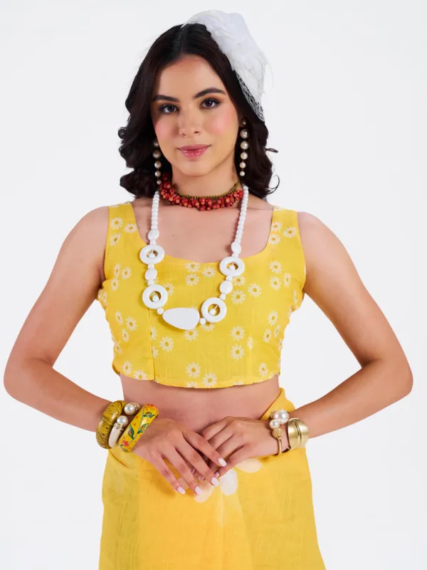 Digital_Print_Cotton_Linen_Saree_With_Unstitched_Blouse_Piece