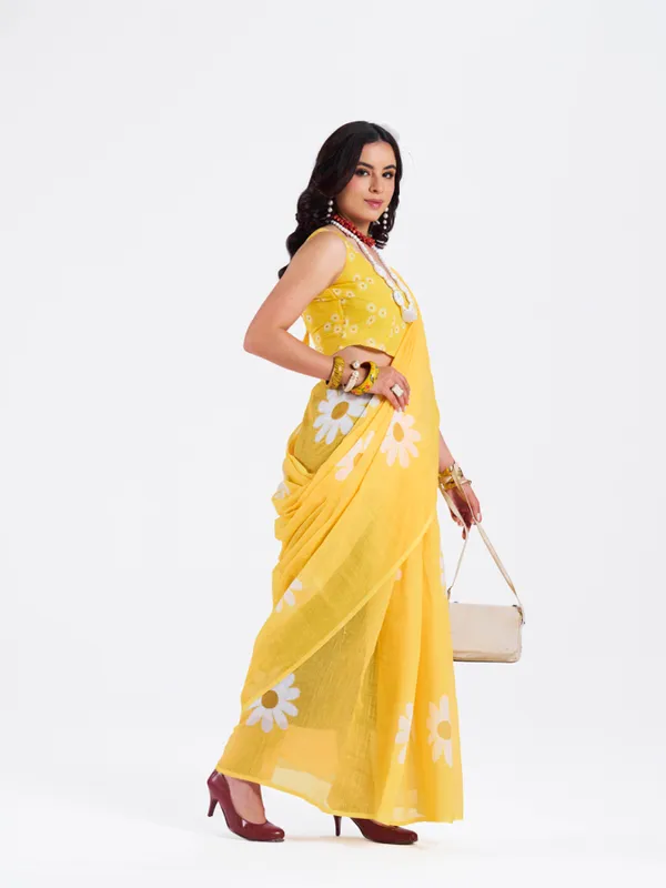 Digital_Print_Cotton_Linen_Saree_With_Unstitched_Blouse_Piece