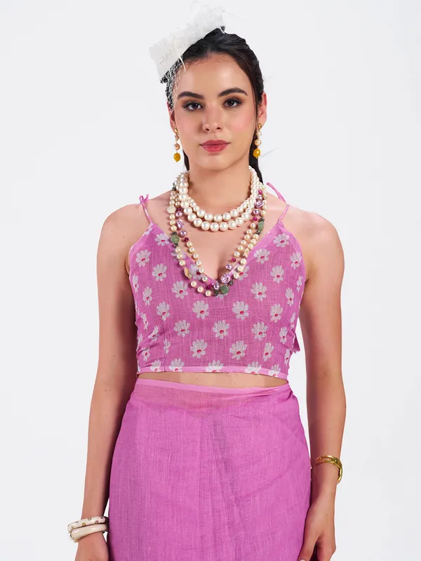 Digital_Print_Cotton_Linen_Saree_With_Unstitched_Blouse_Piece
