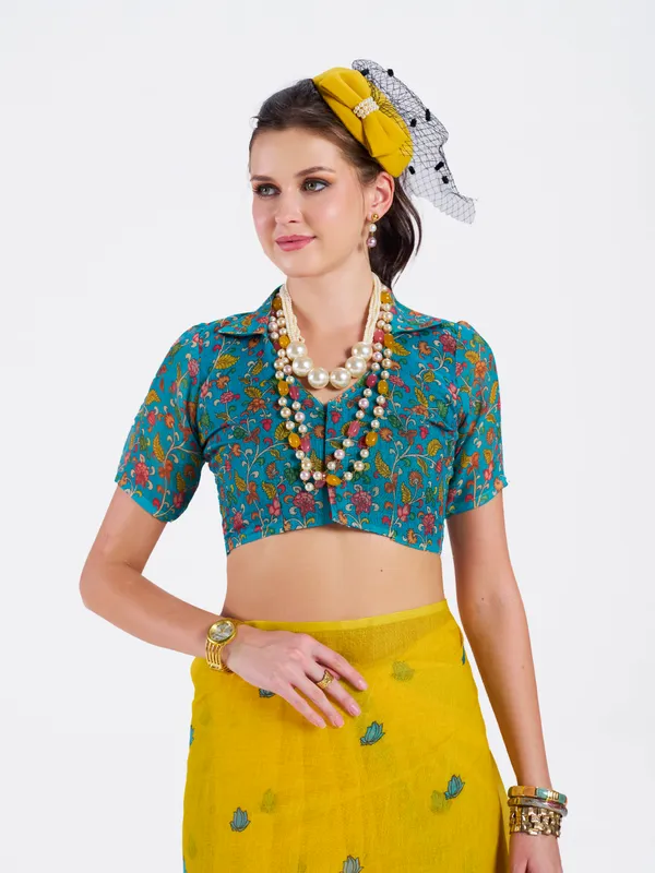 Digital_Print_Cotton_Linen_Saree_With_Unstitched_Blouse_Piece