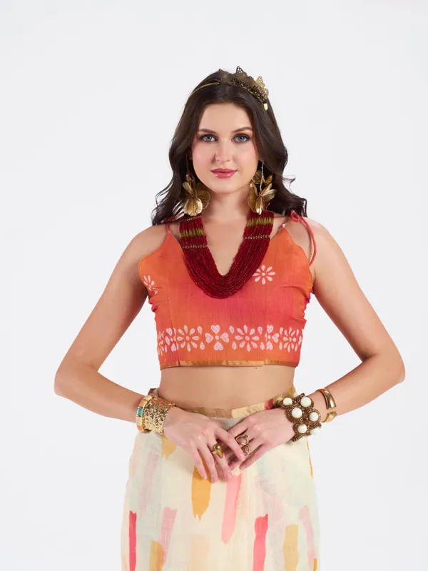 Digital_Print_Cotton_Linen_Saree_With_Unstitched_Blouse_Piece
