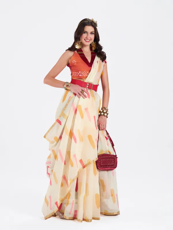 Digital_Print_Cotton_Linen_Saree_With_Unstitched_Blouse_Piece