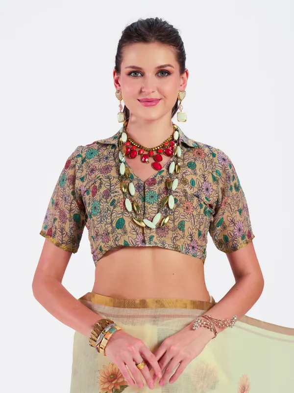 Digital_Print_Cotton_Linen_Saree_With_Unstitched_Blouse_Piece