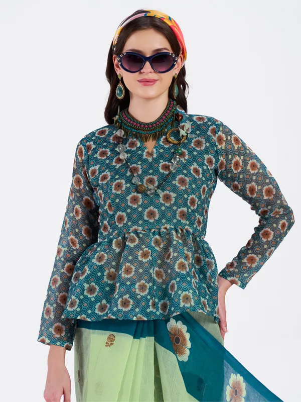Digital_Print_Cotton_Linen_Saree_With_Unstitched_Blouse_Piece