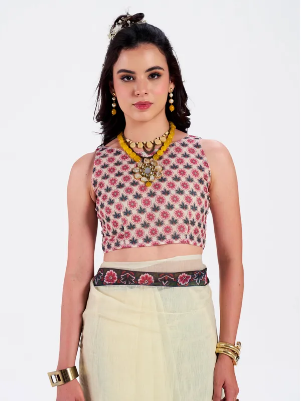 Digital_Print_Cotton_Linen_Saree_With_Unstitched_Blouse_Piece