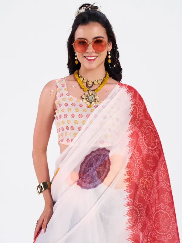 Digital_Print_Cotton_Linen_Saree_With_Unstitched_Blouse_Piece
