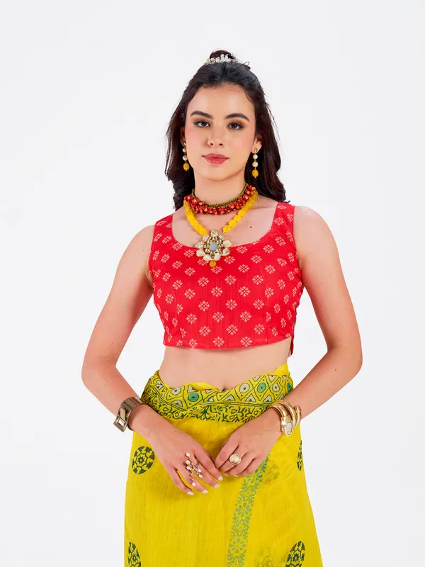 Digital_Print_Cotton_Linen_Saree_With_Unstitched_Blouse_Piece