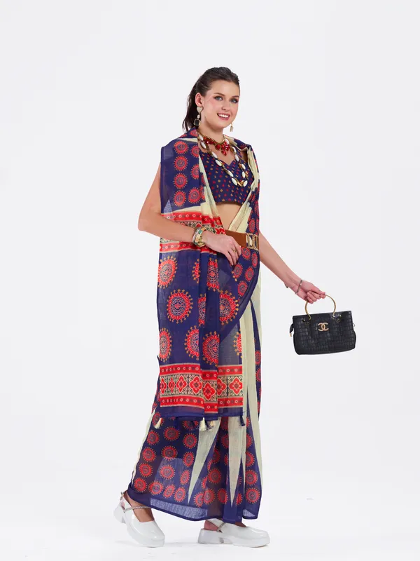 Digital_Print_Cotton_Linen_Saree_With_Unstitched_Blouse_Piece