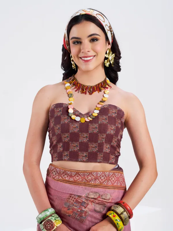 Digital_Print_Cotton_Linen_Saree_With_Unstitched_Blouse_Piece